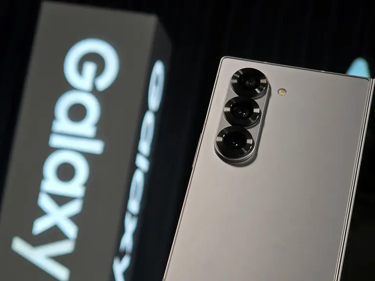 A close up of the back of a cell phone