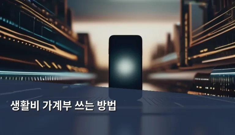 스마트한 자산 관리를 위한 생활비 가계부 쓰는 방법