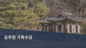 공무원 가족수당 지급 기준 및 신청 방법 가이드