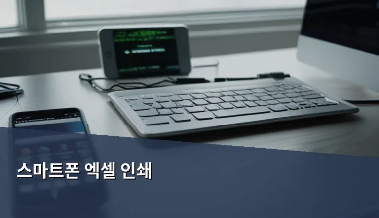 스마트폰 엑셀 인쇄 방법과 설정 팁 총정리