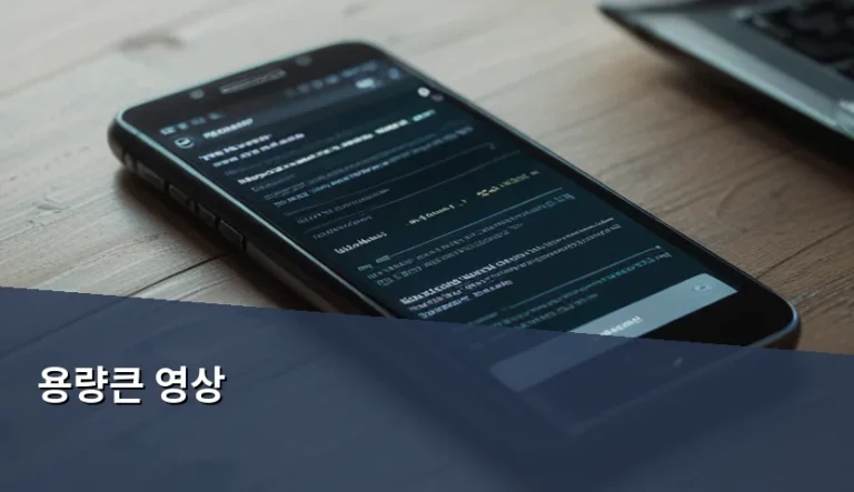 용량큰 영상 효율적인 관리와 압축 방법 가이드