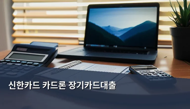 신한카드 카드론 장기카드대출 이용 가이드 및 주의사항