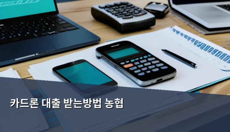 농협 카드론 대출 받는방법 및 주의사항 가이드